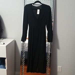 Black midi dress